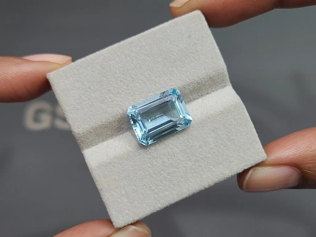 Aquamarine octagon cut 6.63 carats, Madagascar  Image №4