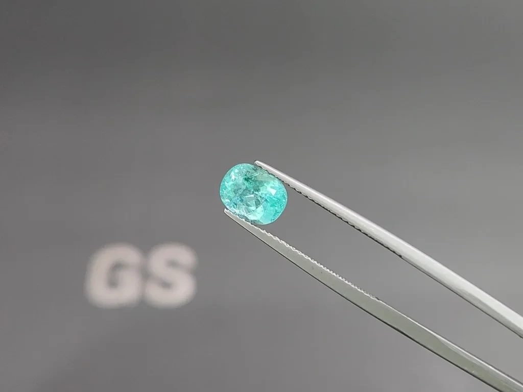 Neon blue Paraiba tourmaline oval cut 1.63 carats, Africa Image №3