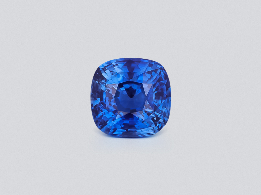 Large unheated blue sapphire cushion cut 15.40 carats, Sri Lanka Image №1