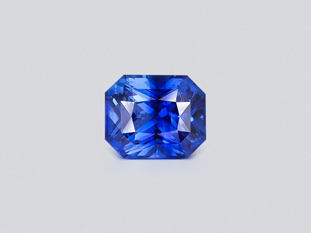 Blue sapphire radiant cut 4.08 carats, Sri Lanka Image №1