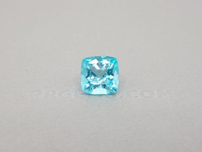 Cushion cut neon paraiba tourmaline 5.62 ct, GIA photo