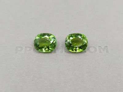 Saturated pair of verdelite oval cut 11.30 ct photo