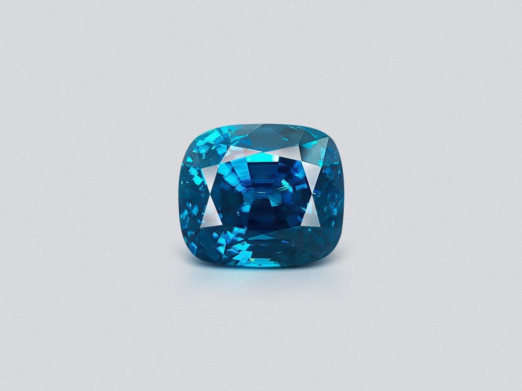 Large blue zircon in cushion cut 33.57 ct, Cambodia Image №1
