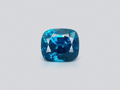 Large blue zircon in cushion cut 33.57 ct, Cambodia photo