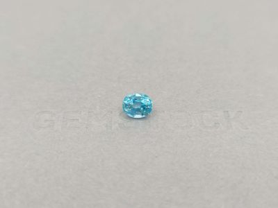 Neon blue oval cut apatite 1.60 ct from Brazil photo