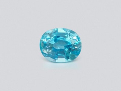 Neon blue oval cut apatite 1.60 ct from Brazil photo