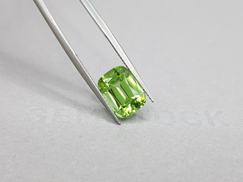 Vivid green Burmese peridot in cushion shape 5.92 ct Image №4
