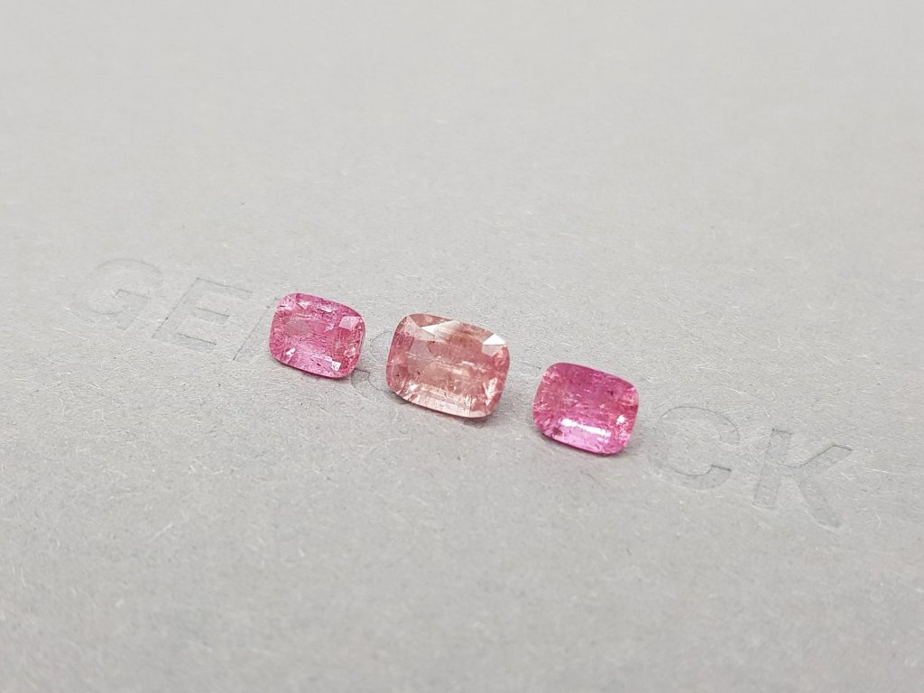 Cushion cut pink tourmaline set 2.54 ct Image №4