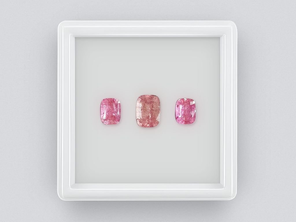 Cushion cut pink tourmaline set 2.54 ct Image №1