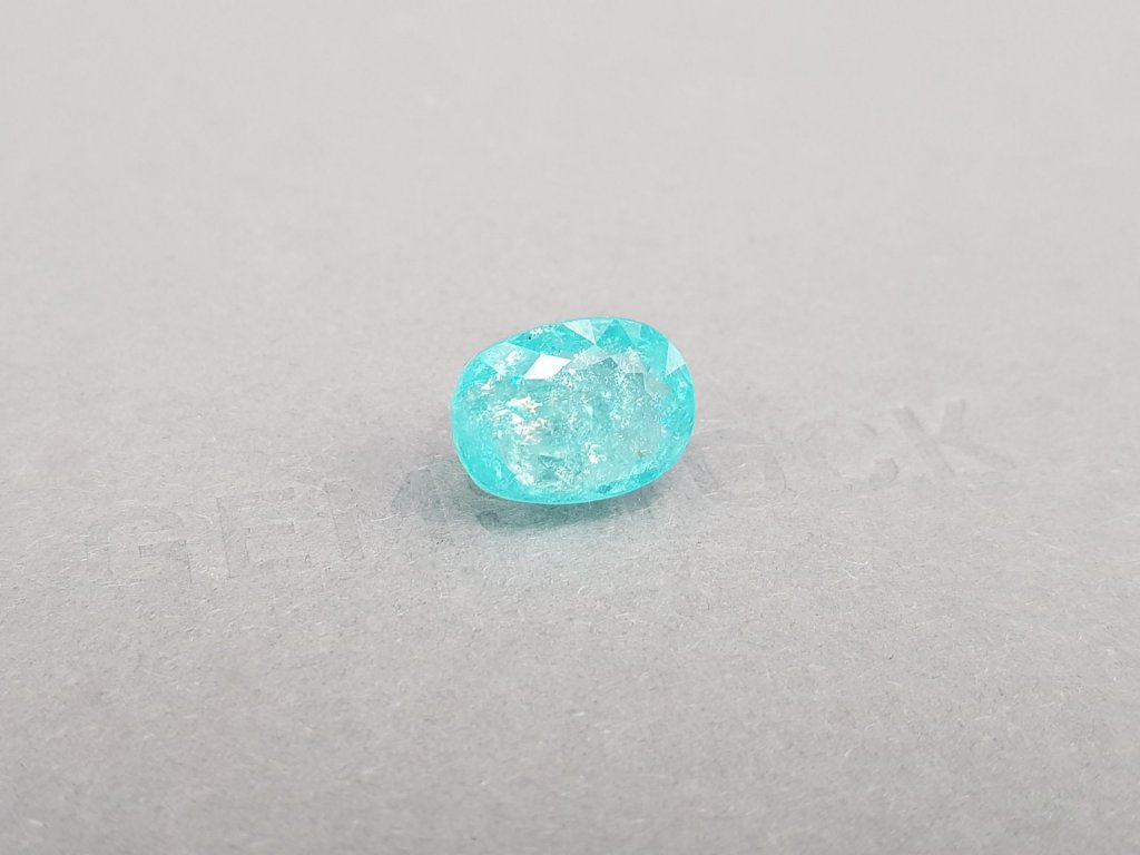 Neon blue tourmaline Paraiba in oval cut 6.73 ct, Mozambique Image №2