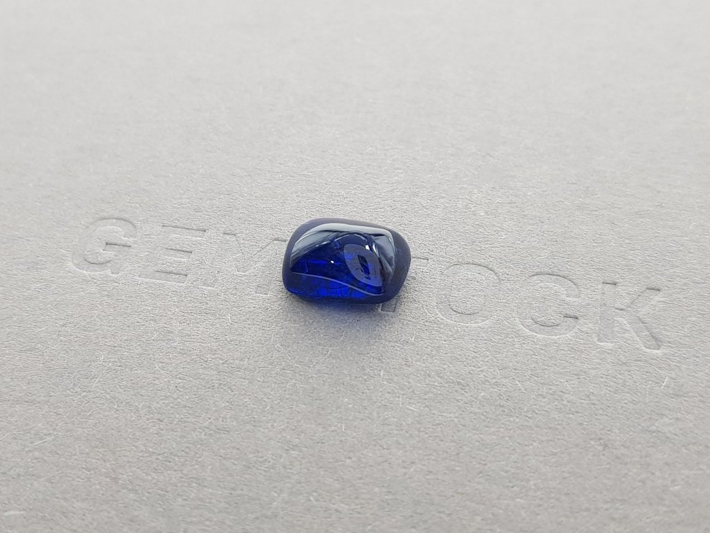Unheated Royal blue sapphire in sugar loaf 5.37 ct, Burma Image №4