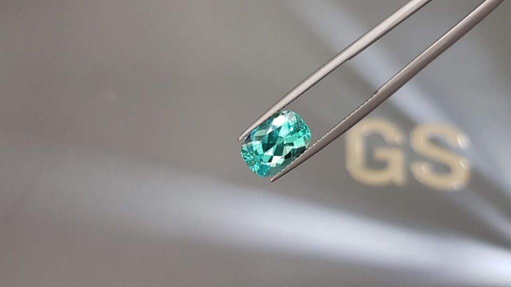 Cushion-cut Paraiba tourmaline 3.12 carats, Mozambique Image №3