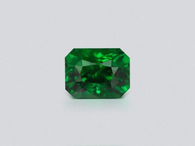 Octagon cut green tsavorite garnet 1.25 carats, Tanzania  photo