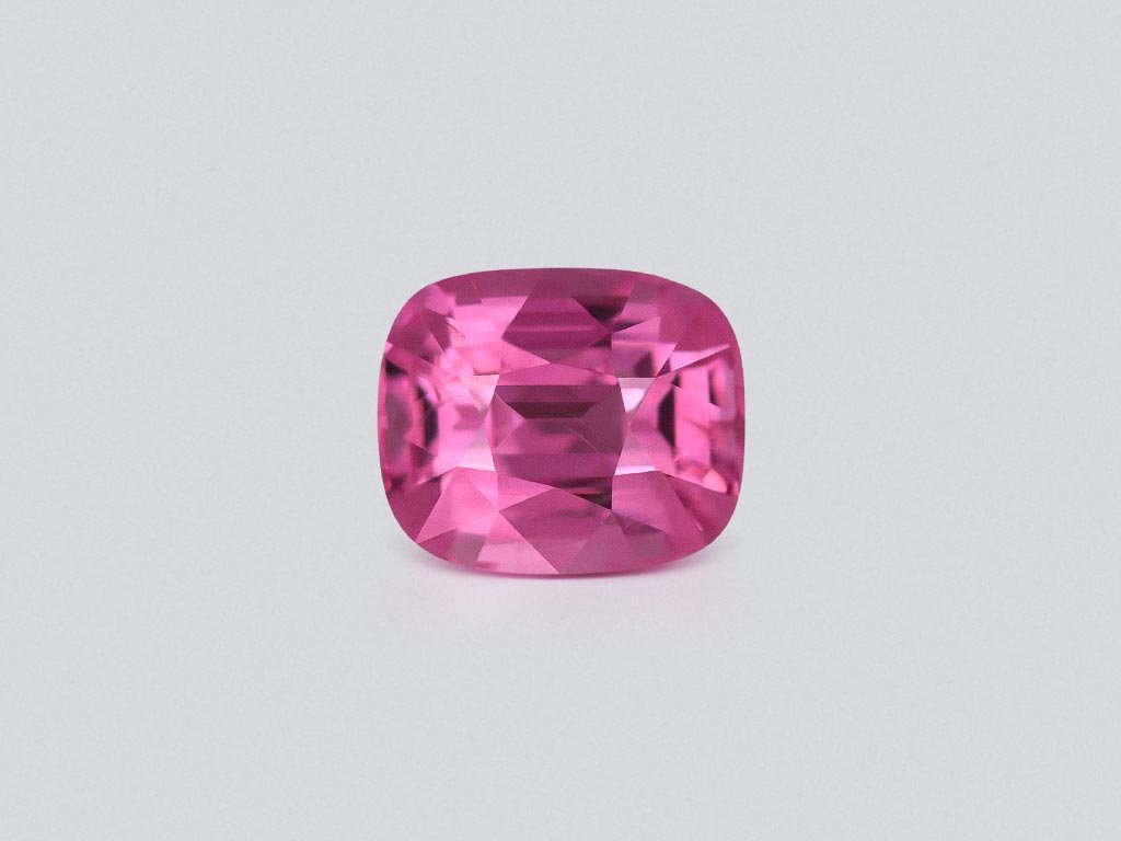 Vivid pink spinel in cushion cut 1.76 carats, Tanzania Image №1