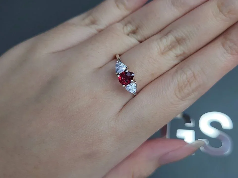 Unheated Vivid red ruby in pear cut 0.84 carats, Mozambique  Image №5