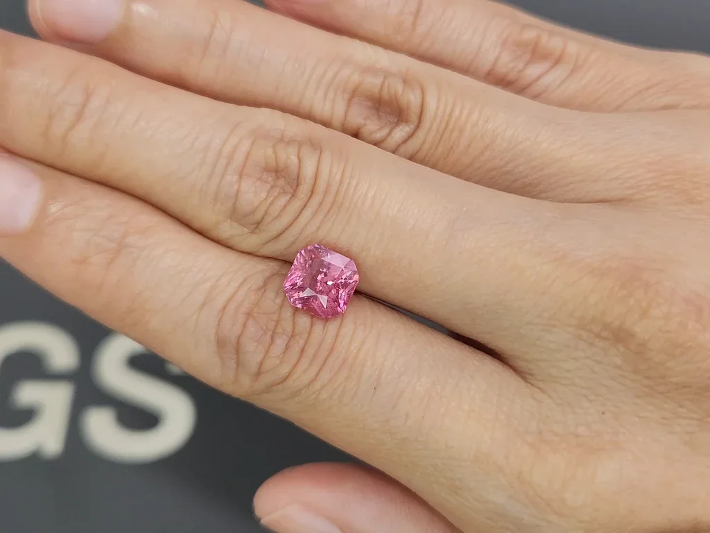 Pink spinel Mahenge radiant cut 3.08 carats, Tanzania Image №2