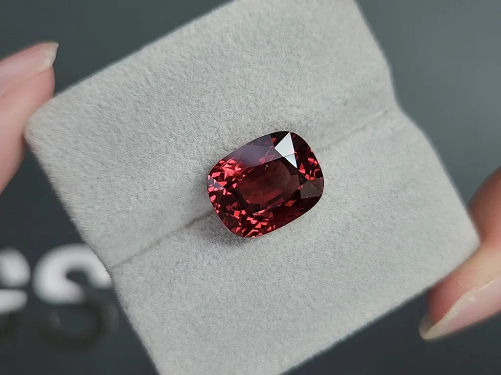 Malaya garnet in cushion cut 10.28 carats, Africa Image №4