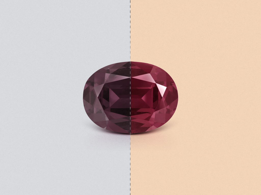 Garnet color change oval cut 1.92 carats, Sri Lanka Image №1