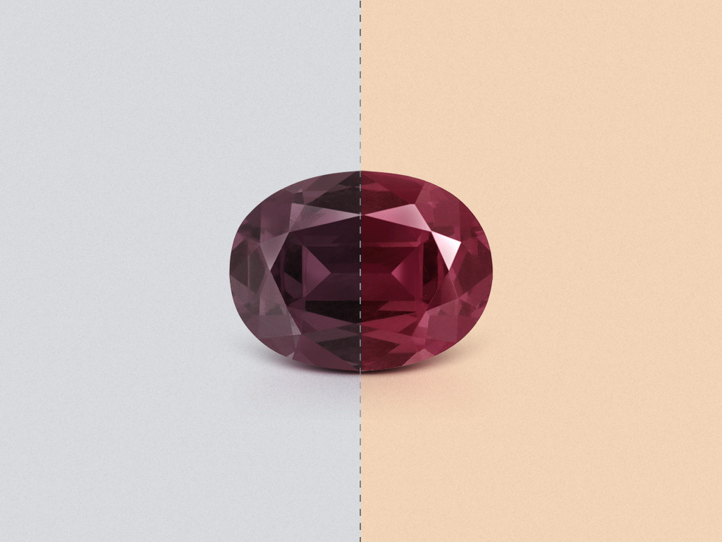 Garnet color change oval cut 1.92 carats, Sri Lanka Image №1