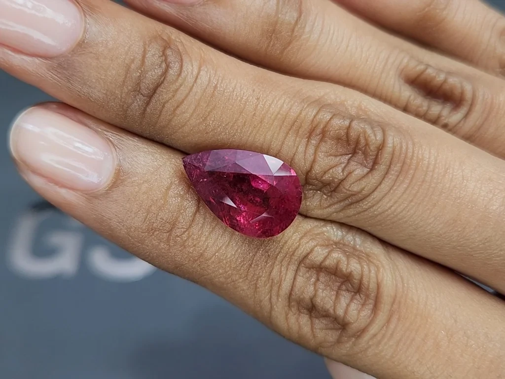 Tourmaline rubellite pear cut 7.66 carats, África Image №2