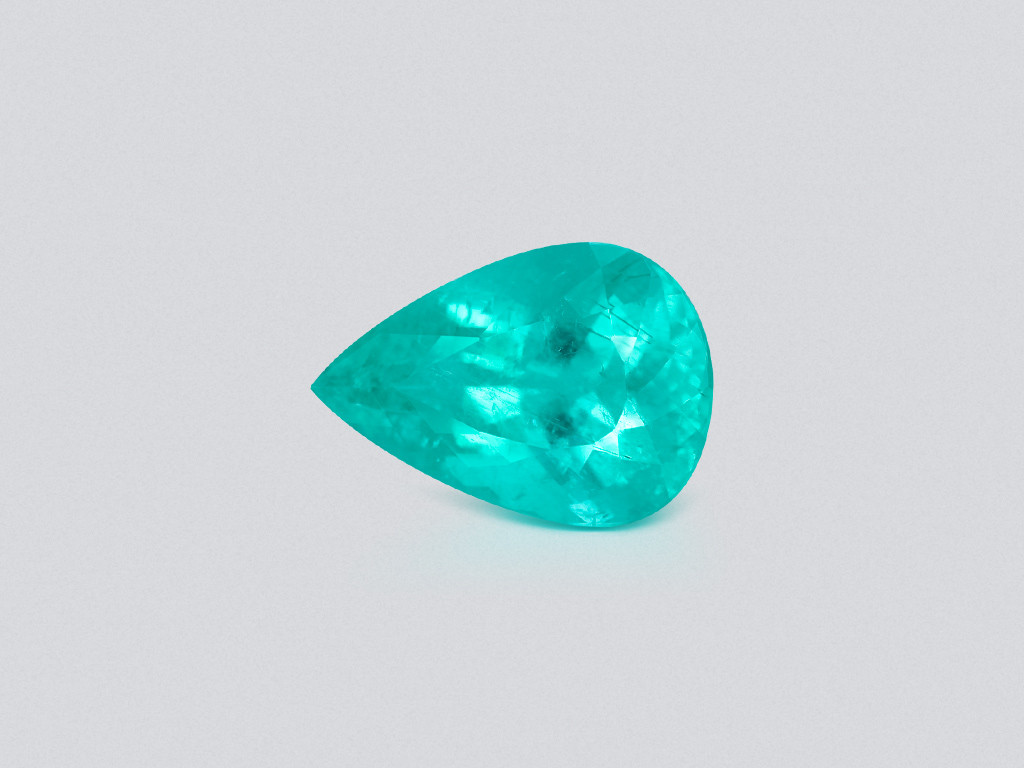 Neon blue Paraiba tourmaline in pear cut 6.76 carats, Mozambique Image №1