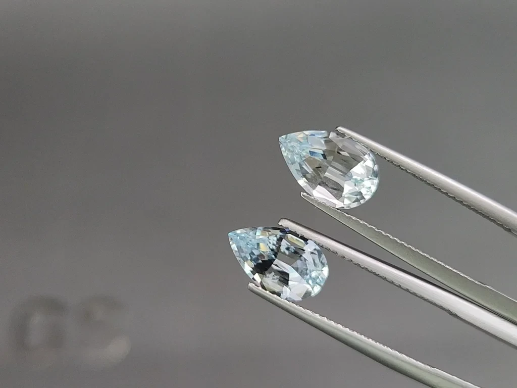 Set of aquamarines pear cut 6,51 carats, Madagascar Image №4