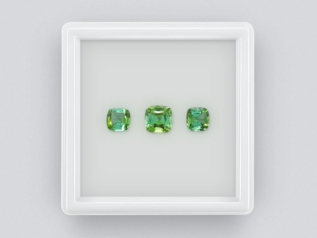 Set of green tourmalines 2.01 ct, Afghanistan Image №1