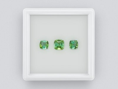 Set of green tourmalines 2.01 ct, Afghanistan photo