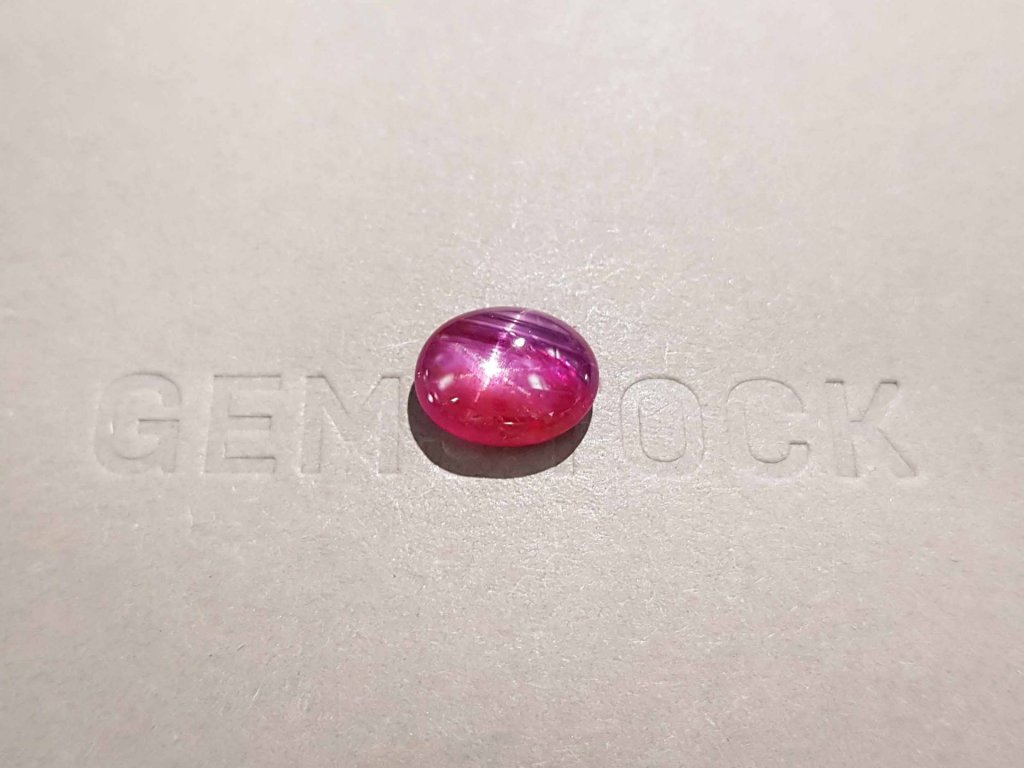 Unheated star ruby in cabochon cut 4.99 ct, Burma Image №1