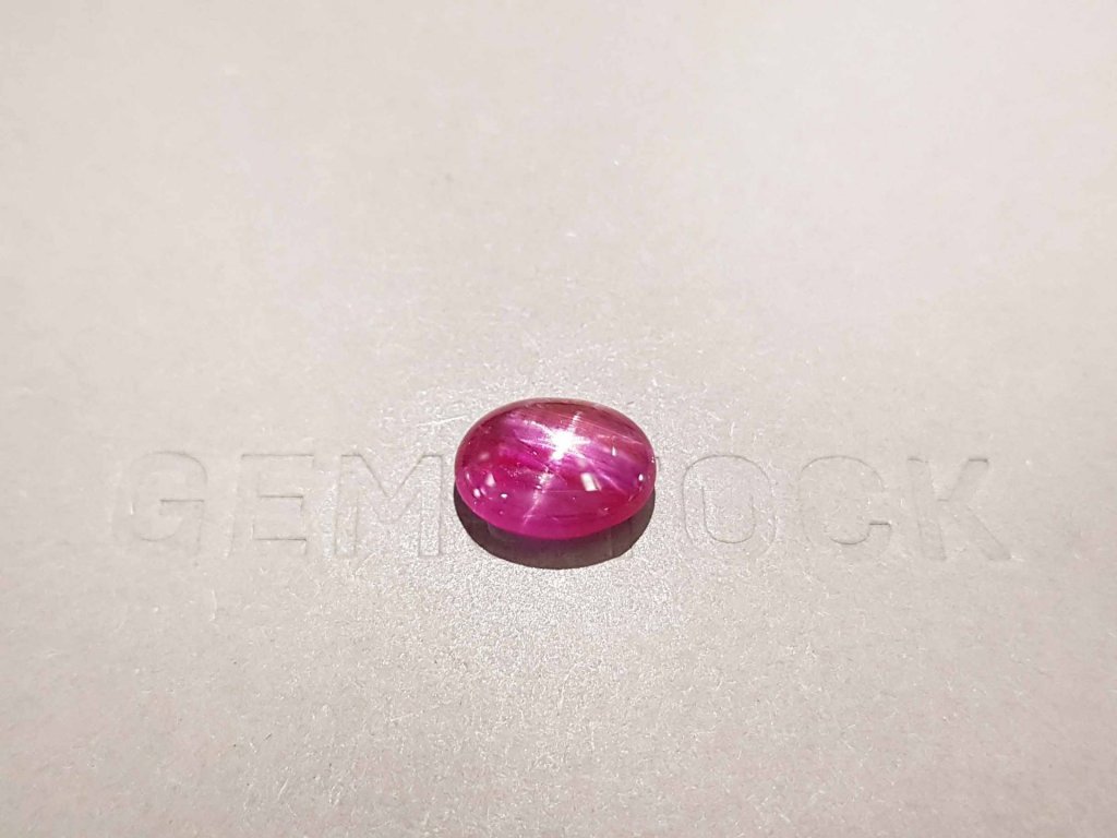 Unheated star ruby in cabochon cut 4.99 ct, Burma Image №2
