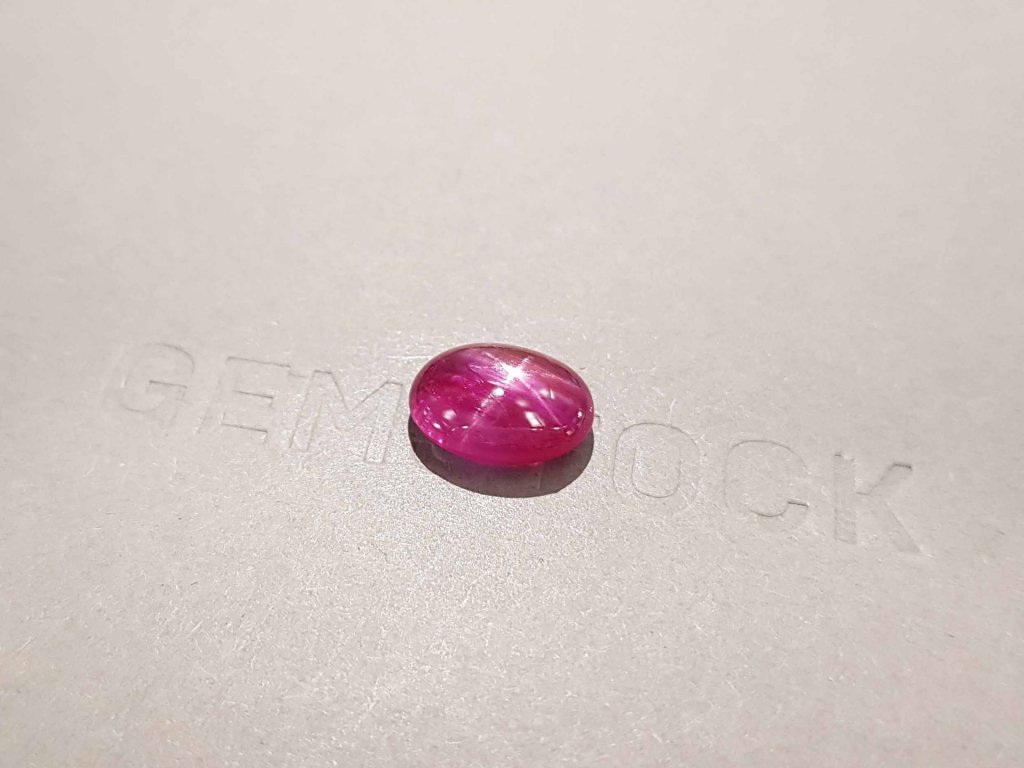 Unheated star ruby in cabochon cut 4.99 ct, Burma Image №4