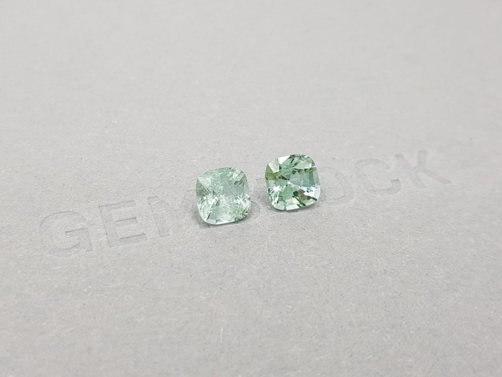 Pair of bluish-green tourmalines 2.30 ct Image №2