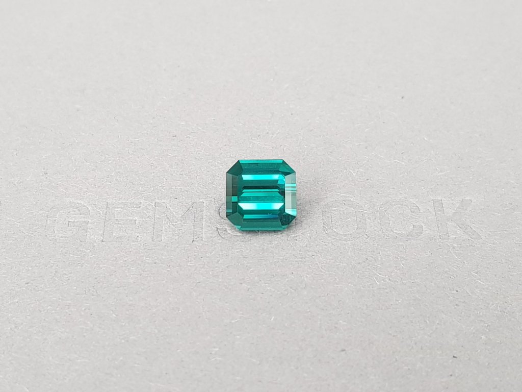 Top blue color indicolite tourmaline in octagon cut 3.65 ct, Nigeria Image №1
