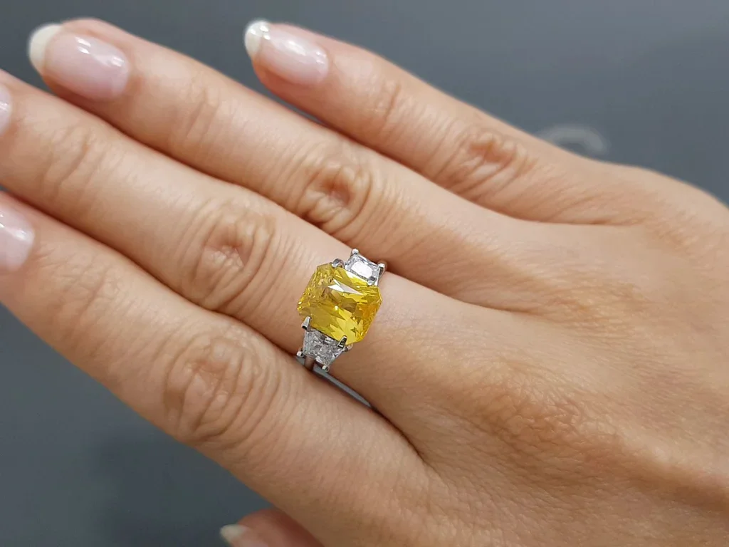 Radiant cut yellow sapphire 2025