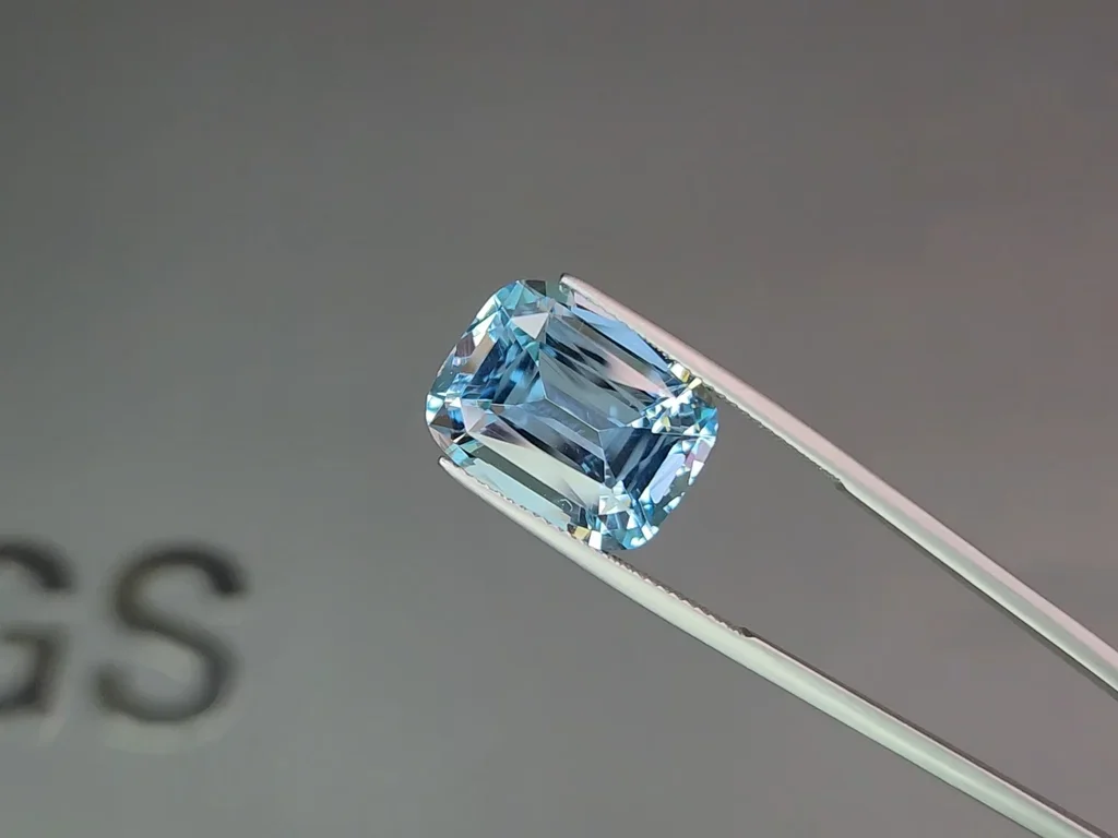 Set of Sky blue topaz in high precision cushion cut 38.62 carats, Madagascar Image №3