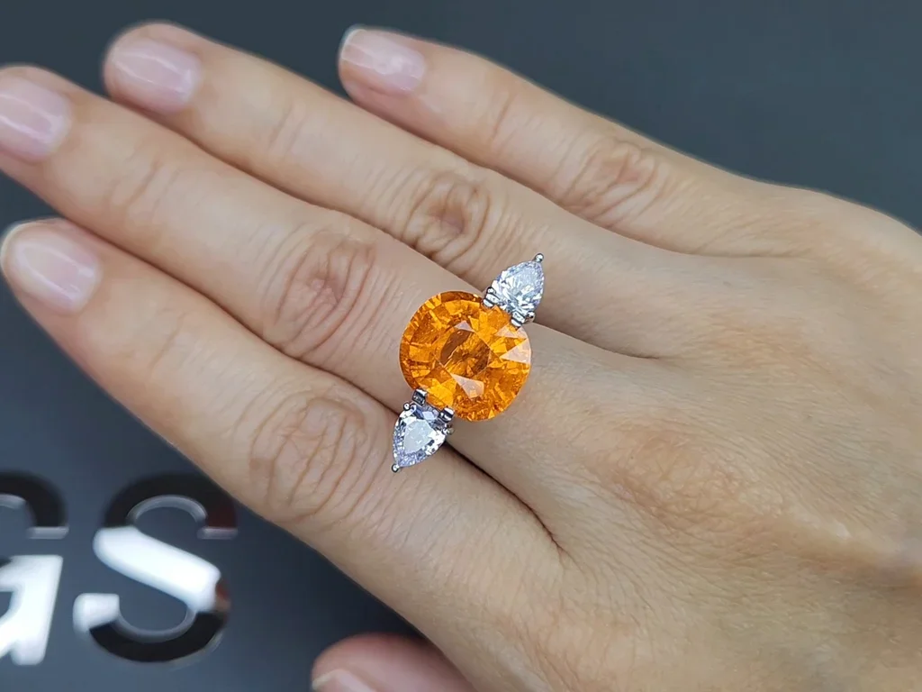 Top color spessartite garnet Fanta cushion cut 9.98ct, Africa Image №5