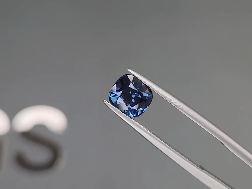 Rare cobalt blue spinel in cushion cut 2.03 carats, Tanzania Image №3