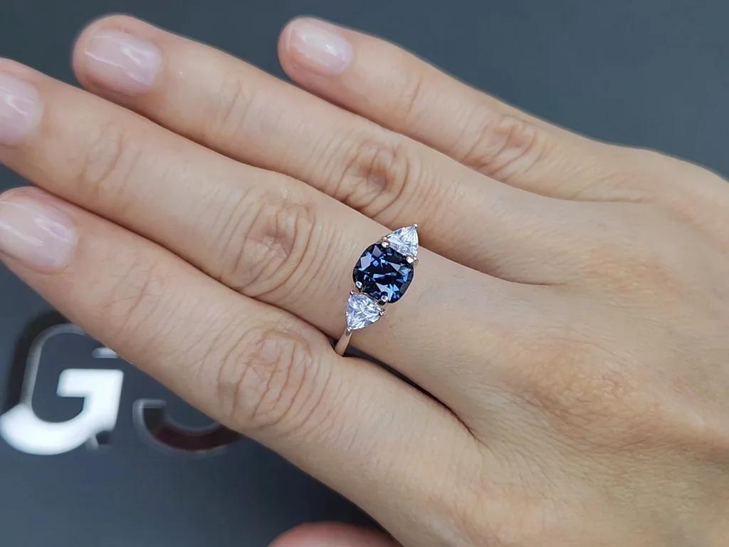 Rare cobalt blue spinel in cushion cut 2.03 carats, Tanzania Image №5