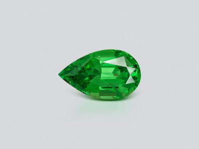 Intense Green tsavorite garnet in pear cut 2.24 carats, Tanzania  photo