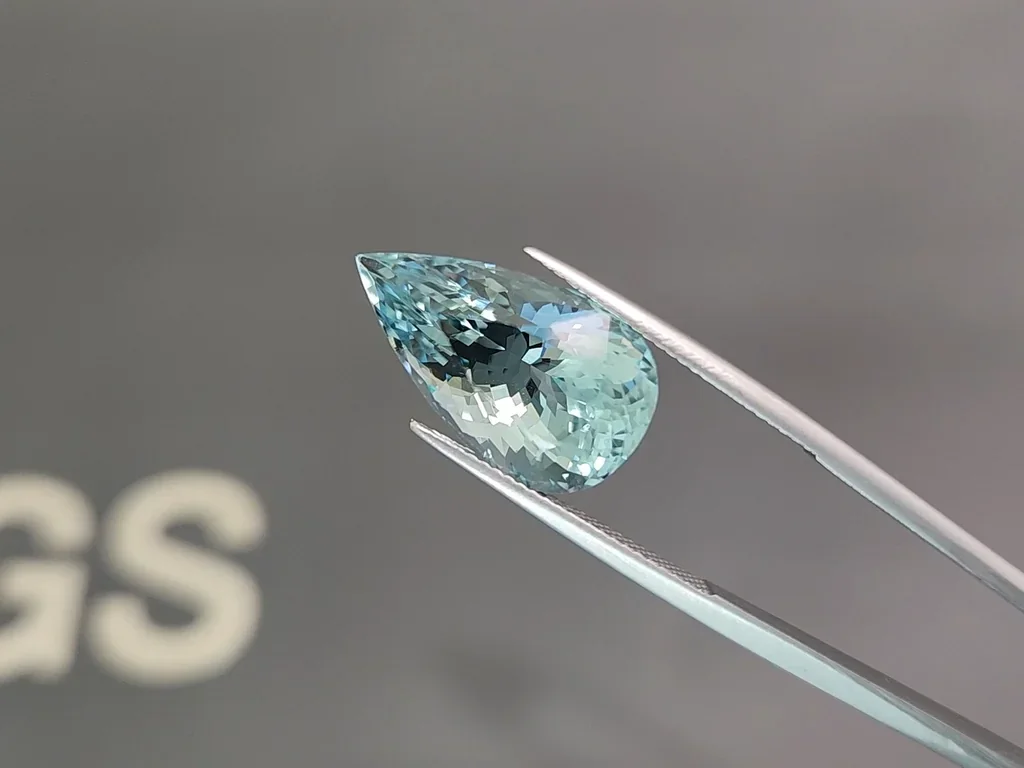 Aquamarine pear cut 12.16 carats, Madagascar Image №3
