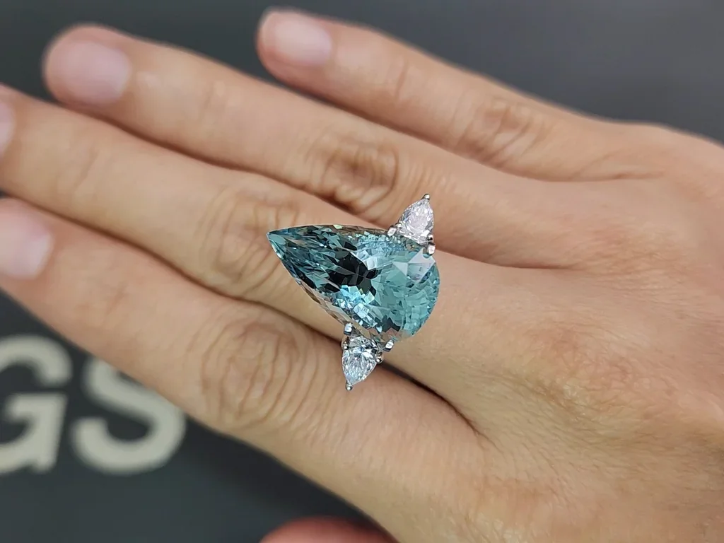 Aquamarine pear cut 12.16 carats, Madagascar Image №5