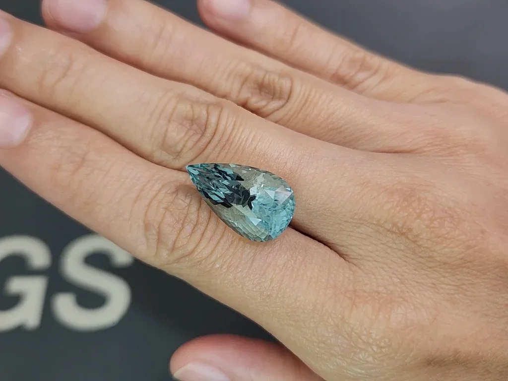 Aquamarine pear cut 12.16 carats, Madagascar Image №2