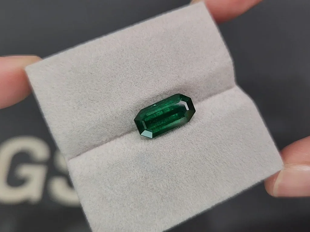 Emerald Vivid Green octagon cut 3.68 carats, Panjshir Image №4