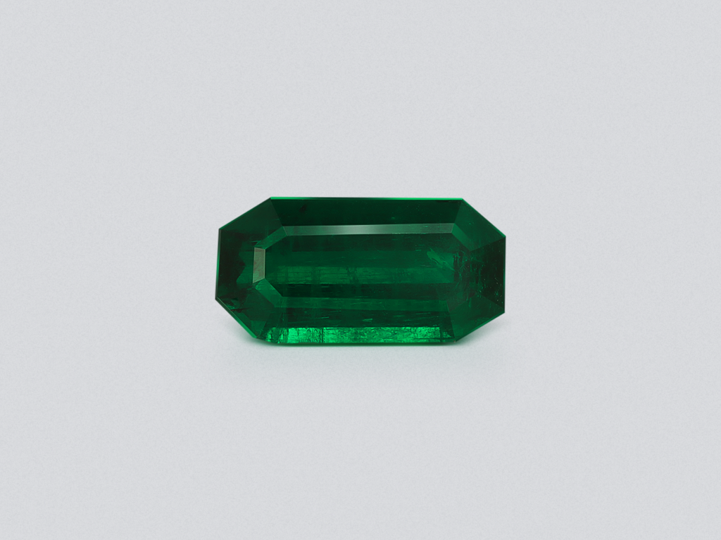Emerald Vivid Green octagon cut 3.68 carats, Panjshir Image №1