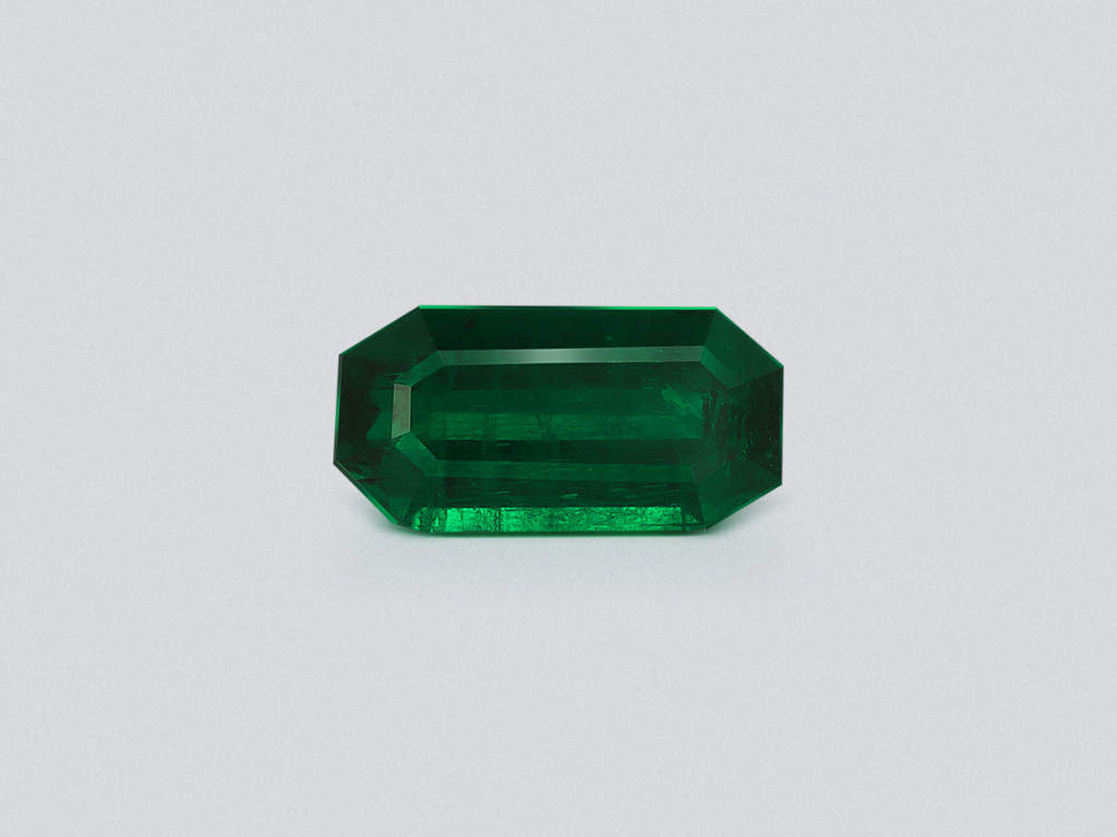 Emerald Vivid Green octagon cut 3.68 carats, Panjshir Image №1