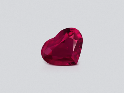 Unheated ruby Pigeon Blood heart shape 1.00 carats, Mozambique  photo