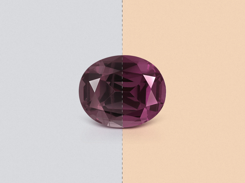 Garnet color change oval cut 1.75 carats, Sri Lanka Image №1