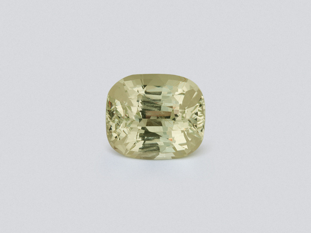 Green chrysoberyl cushion cut 3.12 carats, Sri Lanka Image №1