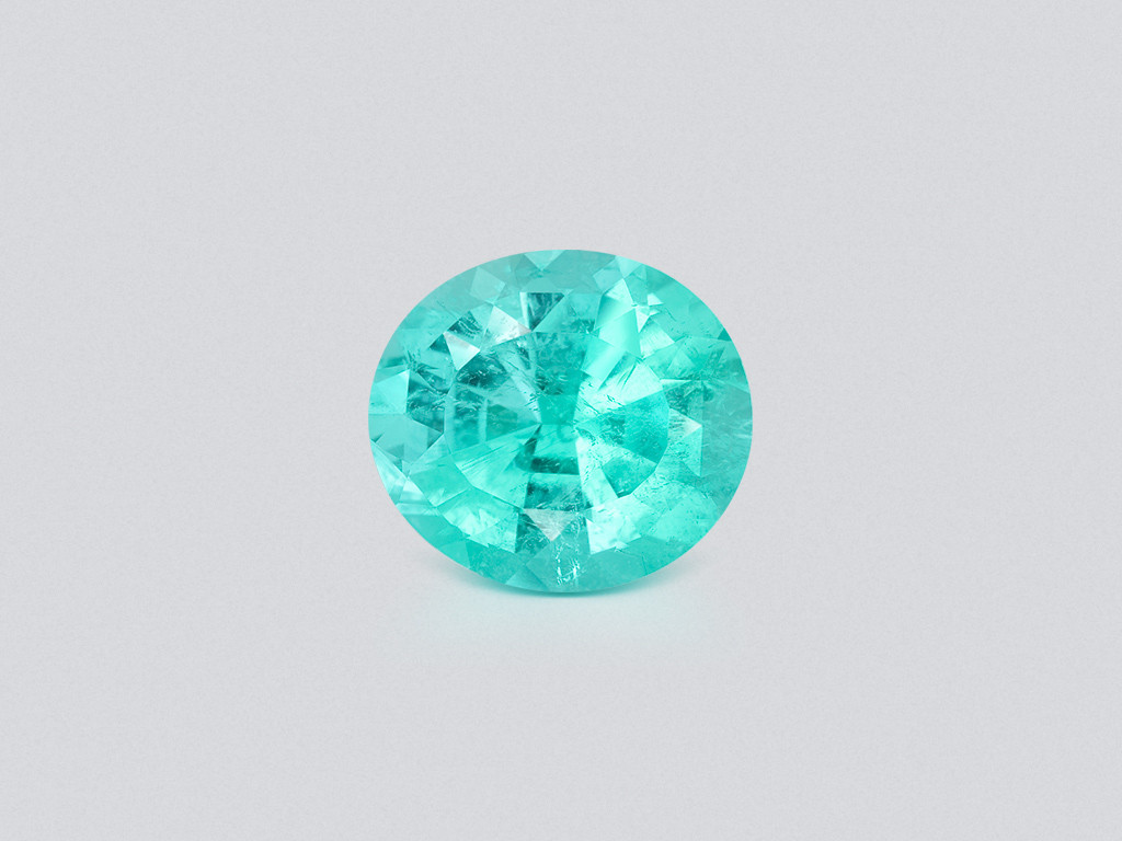 Neon blue Paraiba tourmaline oval cut 12.56 carats, Africa Image №1