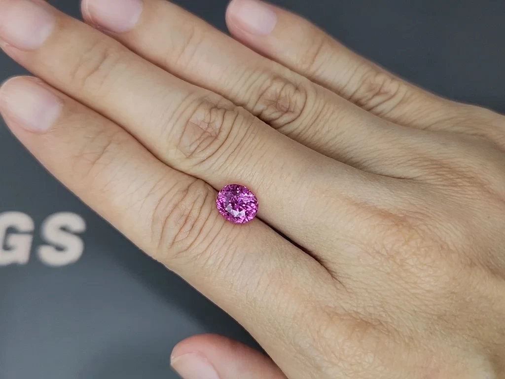 Pink sapphire cushion cut  3.04 carats, Sri Lanka Image №2